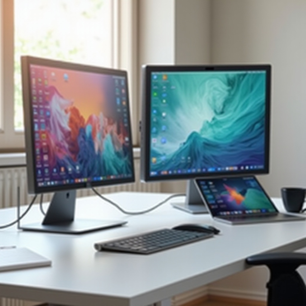 zamknąć laptopa z monitorem zewnętrznym