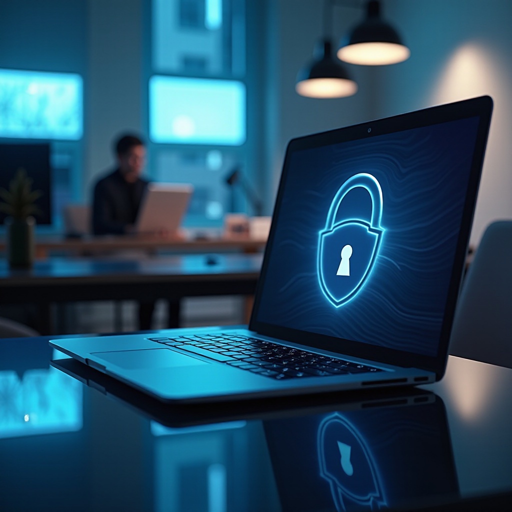 ウイルス保護機能が内蔵されたノートパソコン