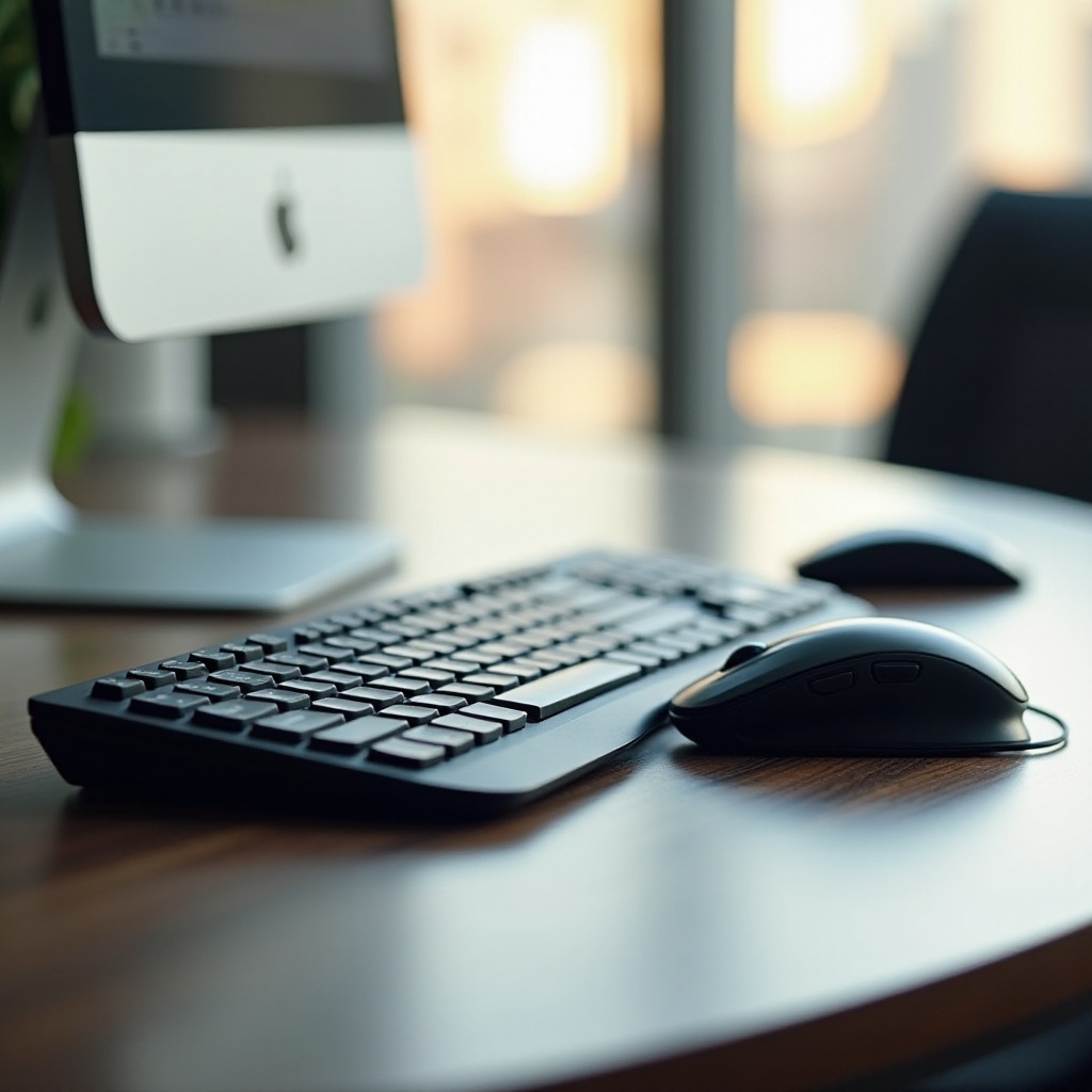 teclado y mouse inalámbricos ergonómicos