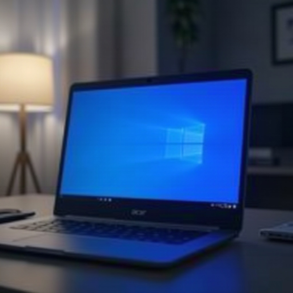 layar biru laptop acer