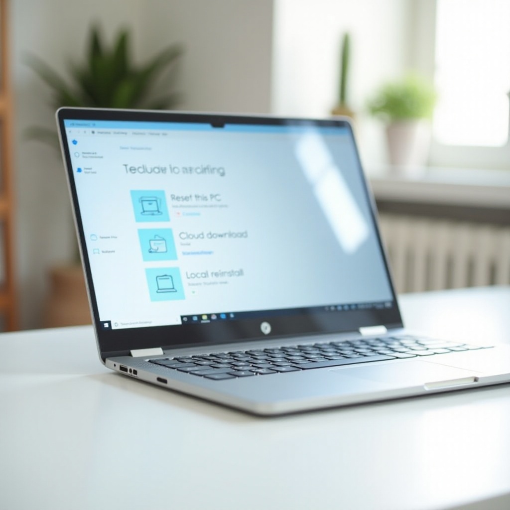 HP Stream ノートパソコンをリセットする方法