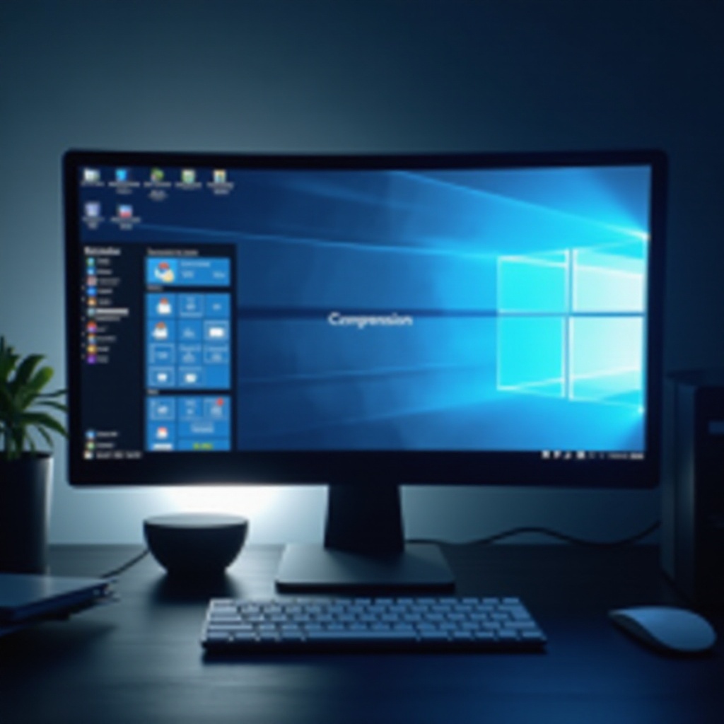 comprimiendo un archivo en Windows 10